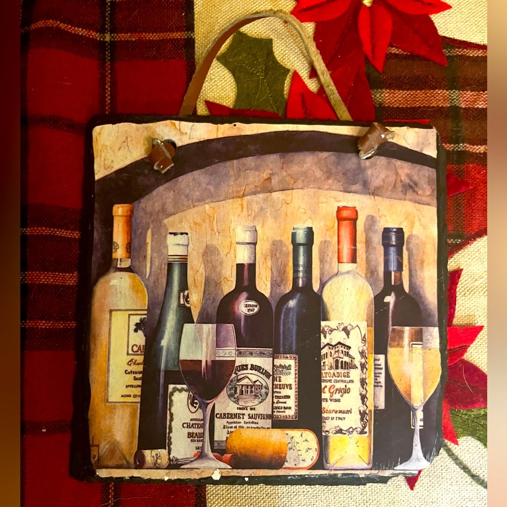 Wine Time!  Evergreen Slate Tile Wine Bottles